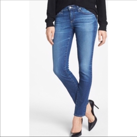 adriano goldschmied stilt cigarette leg jeans Ag the Dark Blue Size 30R A Casual Weekend Outing Cigarette Leg Jeans Ag Adriano